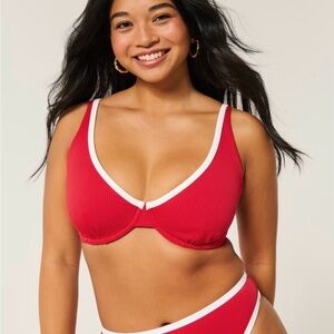 Hollister Curvy Cherry Red Bikini